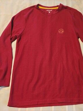 Joe Boxer Men's Crewneck Sweater in Red with Yellow Accent